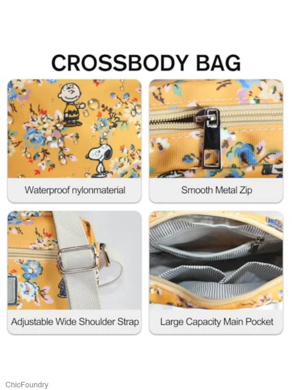 Lightweight Mini Crossbody Bag with Adjustable Strap Travel Shoulder Bag